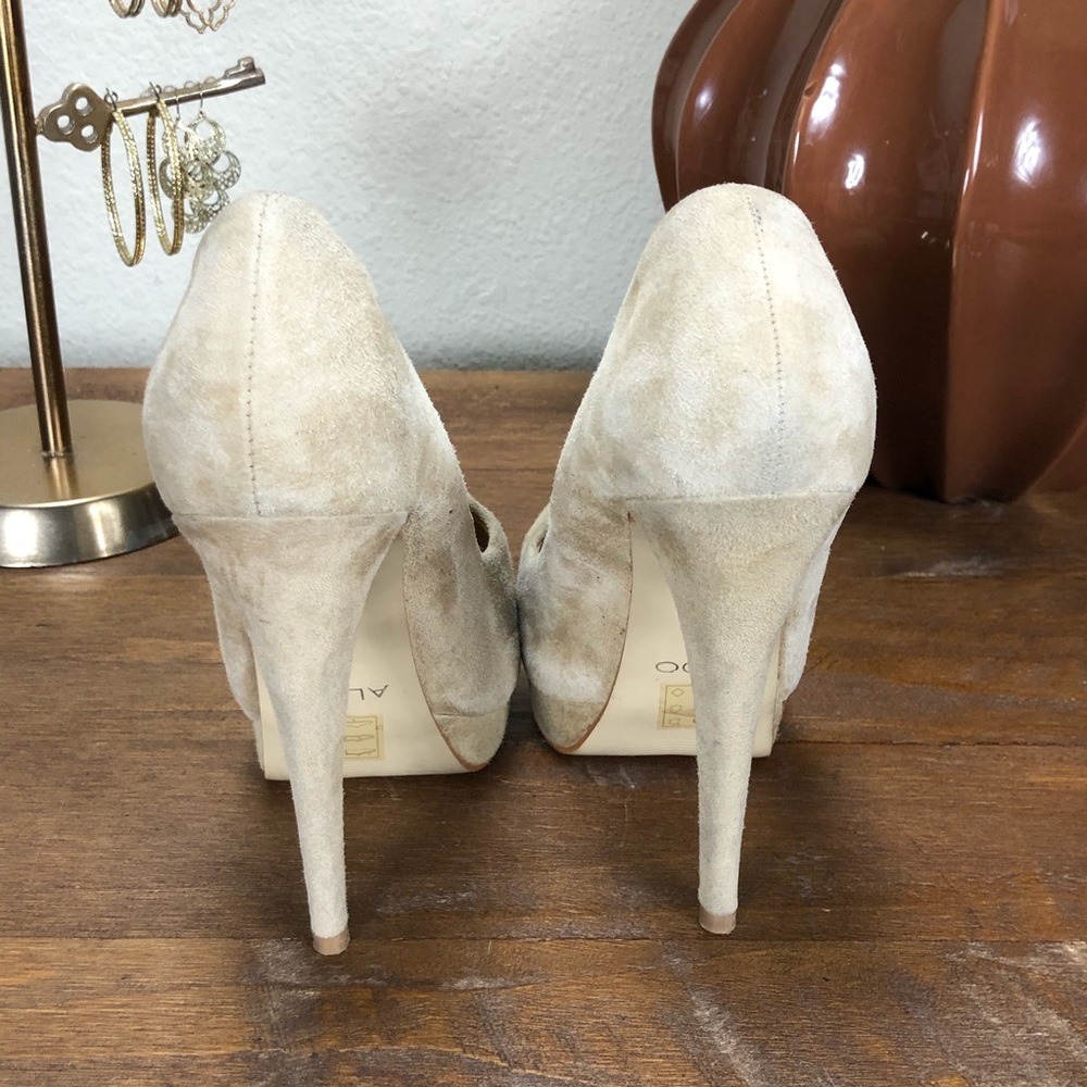 Aldo Tan Suede Platform Heels - Picture 6 of 8